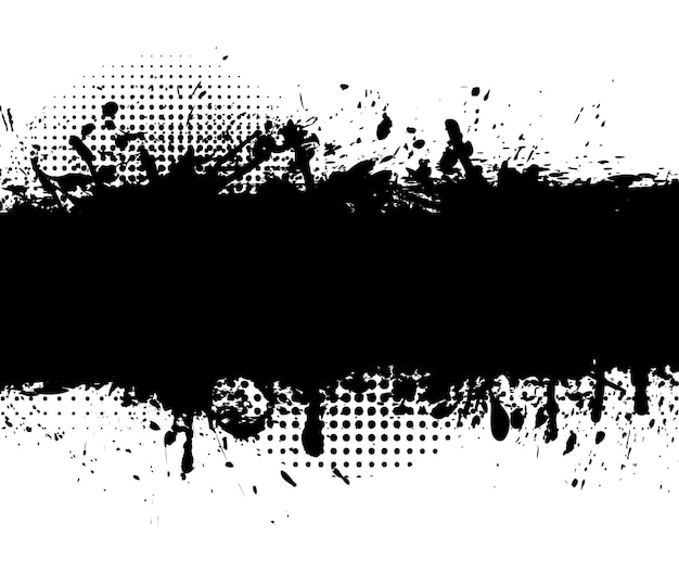 Vector grunge splatter banner.