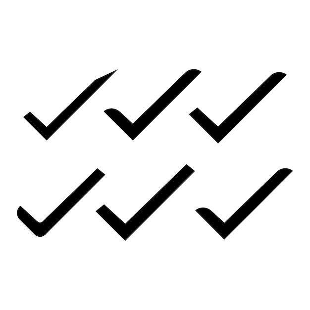 Vector grunge style checkmark and cross symbol designset design