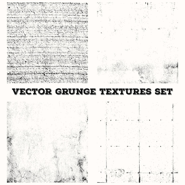 Vector vector grunge textures set