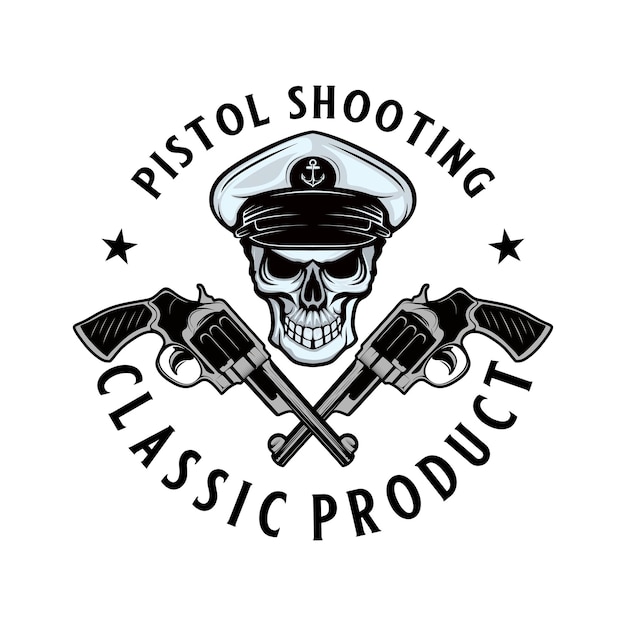 Logo della pistola vettoriale.