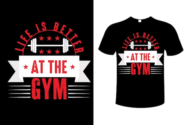 Vector gym fitness t-shirt design