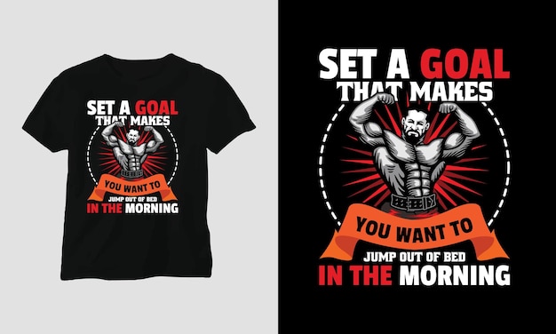 Vector Gym Lover t shirt with the words set a goal