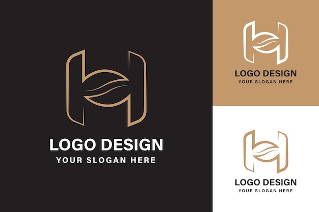 Il vettore delle collezioni di design del logo dell'alfabeto h per le aziende