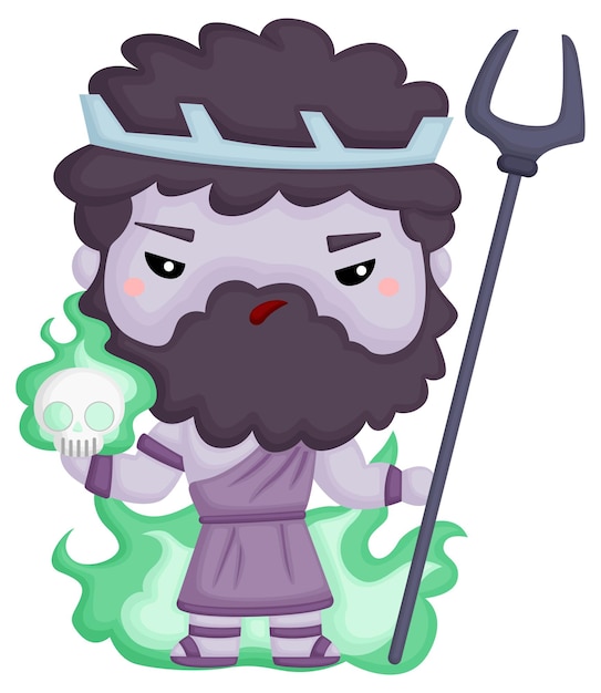 A vector of Hades the God of the Dead