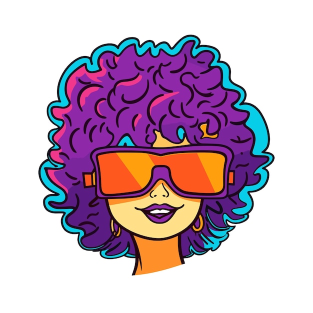 Vector vector hair woman cartoon icon illustration