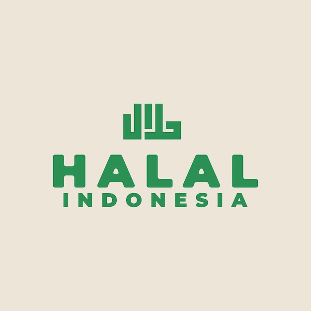 вектор халяльного логотипа Индонезии