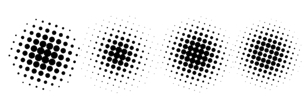 Vector vector halftone circular background