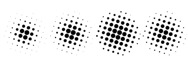 ベクトル ハーフトーン円形の背景