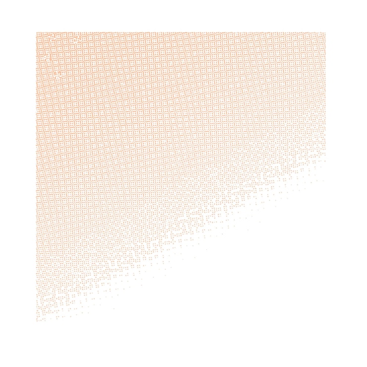 Vector vector halftone effect square peach fuzz colour isolated on white background