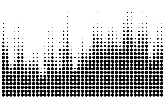 Vector halftone golvend patroon Halftone cirkel punten golvende achtergrond gebogen golfgradiënt textuur