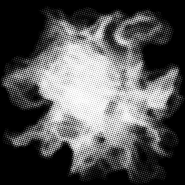 Vector halftone punten achtergrond fading dot frame