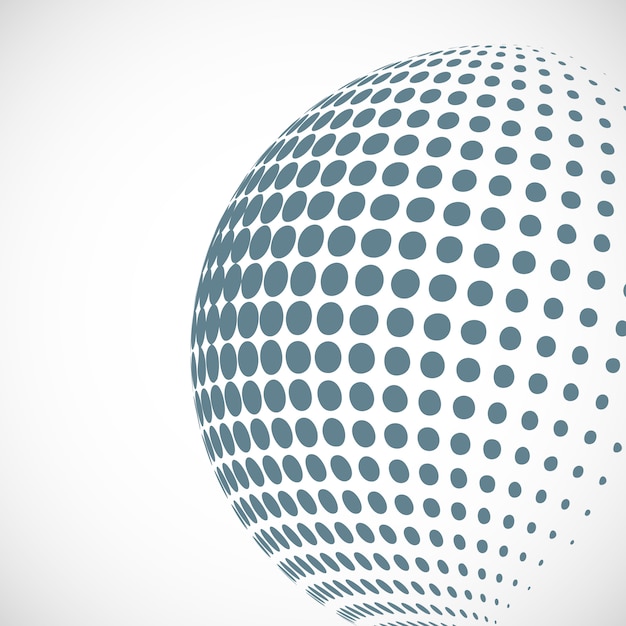 Vector halftone sphere design element