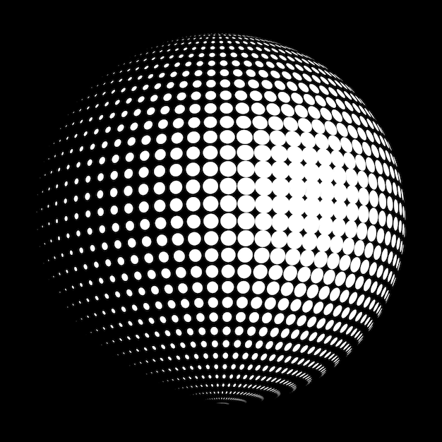 Vector vector halftone sphere logo