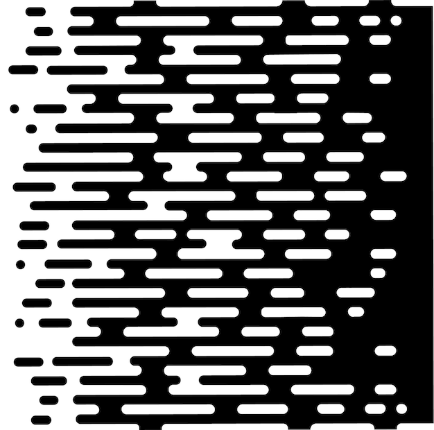 Vector Halftone Transition Abstract Wallpaper Pattern Seamless Black And White Irregular Rounded Lines Background for modern flat web site design