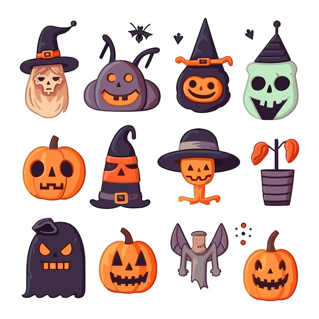 Vector halloween elementen illustratie