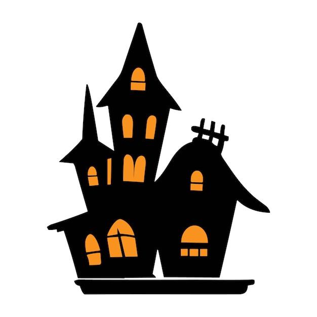 Vector Halloween haunted house vector
