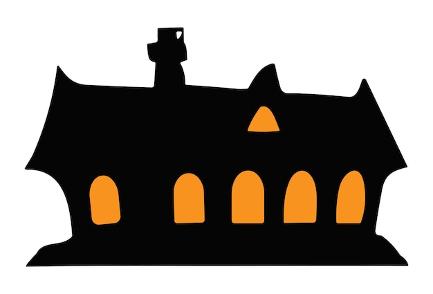 Vector Halloween haunted house vector