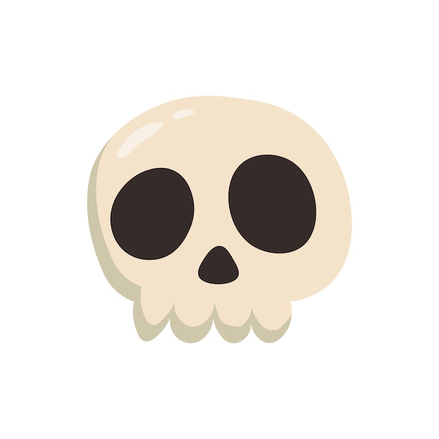 Vector Halloween-illustratie met schedel