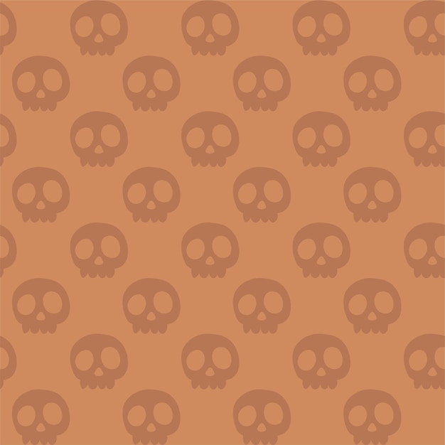 Vector halloween pattern with skull