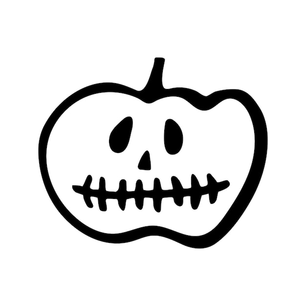 Vector halloween pompoen clipart. grappige, leuke illustratie voor seizoensgebonden ontwerp, textiel, decoratie kinderspeelkamer of wenskaart. handgetekende prints en doodle.