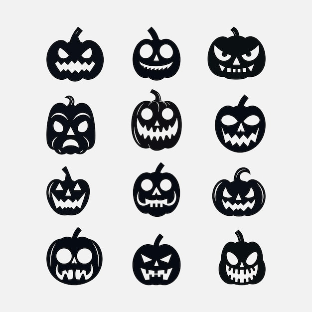 Vector Halloween-pompoen vector kunstontwerp