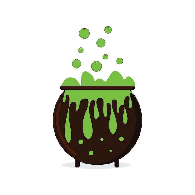 Vector of Halloween Potion Green on a White Background