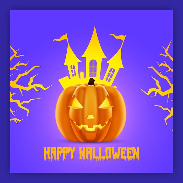 Vector Halloween pumpkin illustration