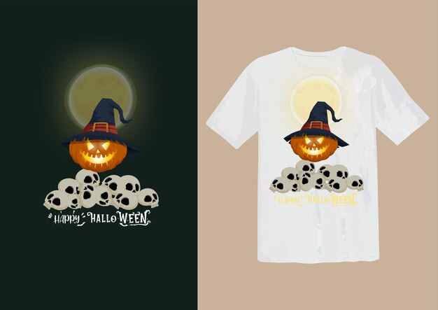 Vector vector halloween t-shirt ontwerp