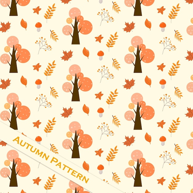 Vector vector hand drawing autumn theme pattern maple tree leaf element cartoon background pattern