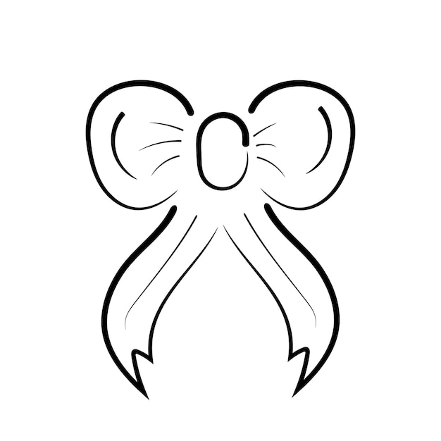 Vector vector hand drawn bow in doodle style