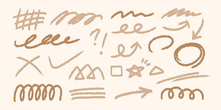 Vector ベクター手描きのブラシコレクション