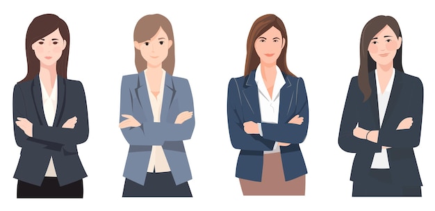 vector hand drawn business woman