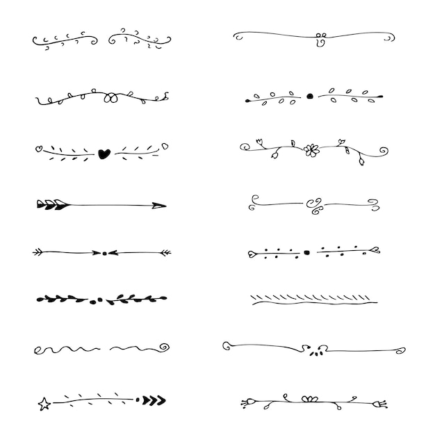 ベクトル手描き書道デザイン要素とページ装飾