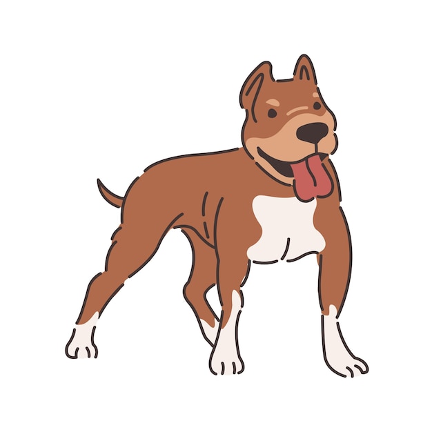 vector hand drawn cartoon Dog illustration