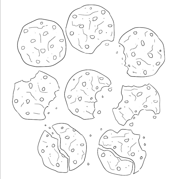 Vector Hand Drawn Cookies