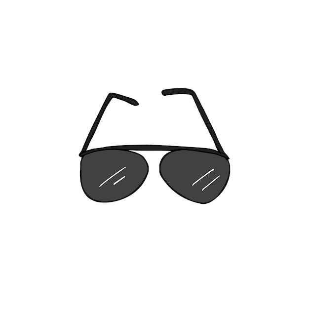 Vector hand drawn doodle sketch black sun glasses