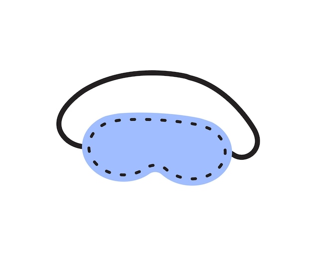 Vector hand drawn doodle sketch blue sleeping mask