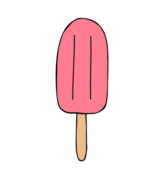 Vector hand drawn doodle sketch ice cream