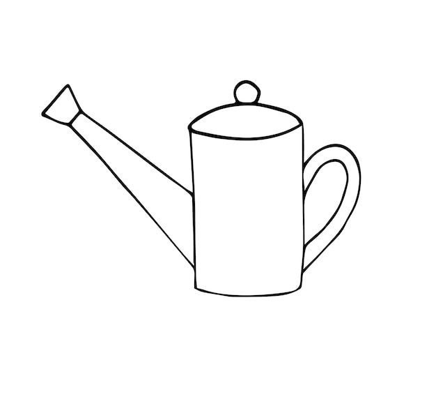 Vector hand drawn doodle sketch Watering can pot