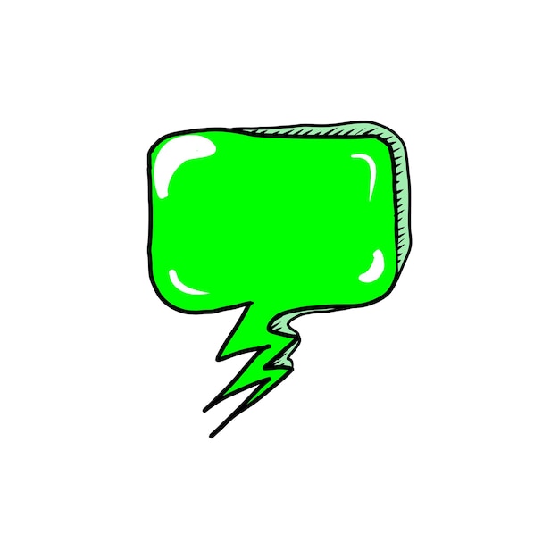 Vector hand drawn doodles speech bubble in 90s style for messagies notes stickers communications