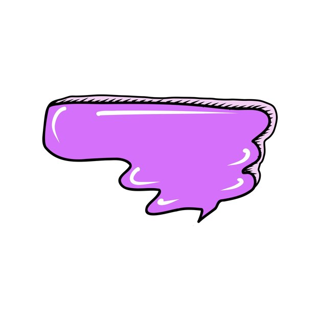 Vector hand drawn doodles speech bubble in 90s style for messagies notes stickers communications