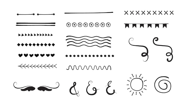 Vector vector hand drawn elements