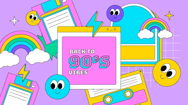 Vector 터 손으로 그린 평평한 향수 9039s 소셜 미디어 포스트 템플릿