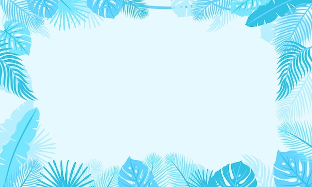 Vector vector hand drawn flat summer tropical background