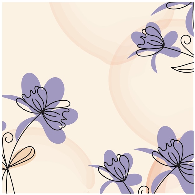 vector hand drawn floral background