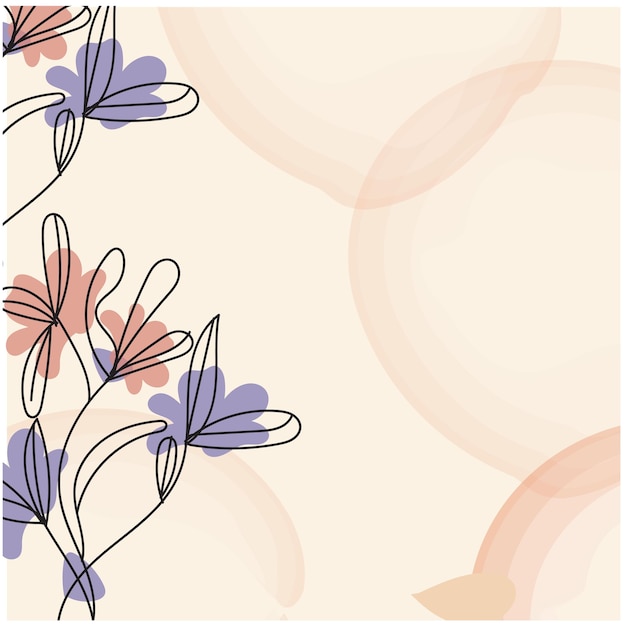 ベクトル手描きの花の背景
