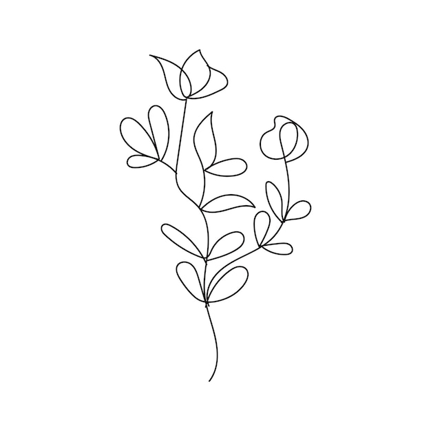 Vector vector hand drawn flower collection