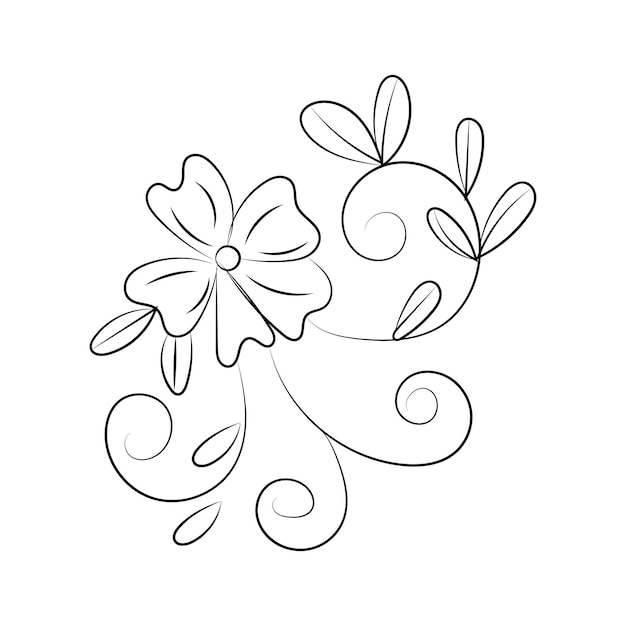 Vector vector hand drawn flower collection