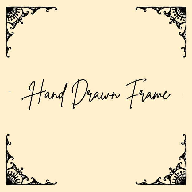 Vector hand drawn frames collection