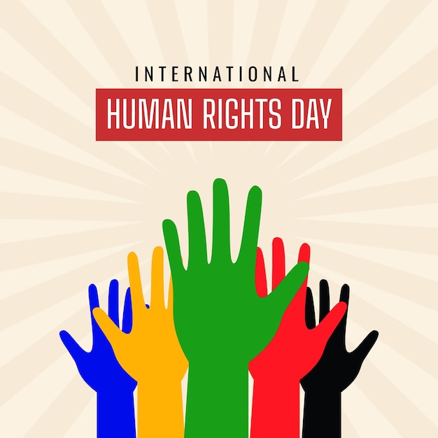 Vector vector hand drawn international human rights day background